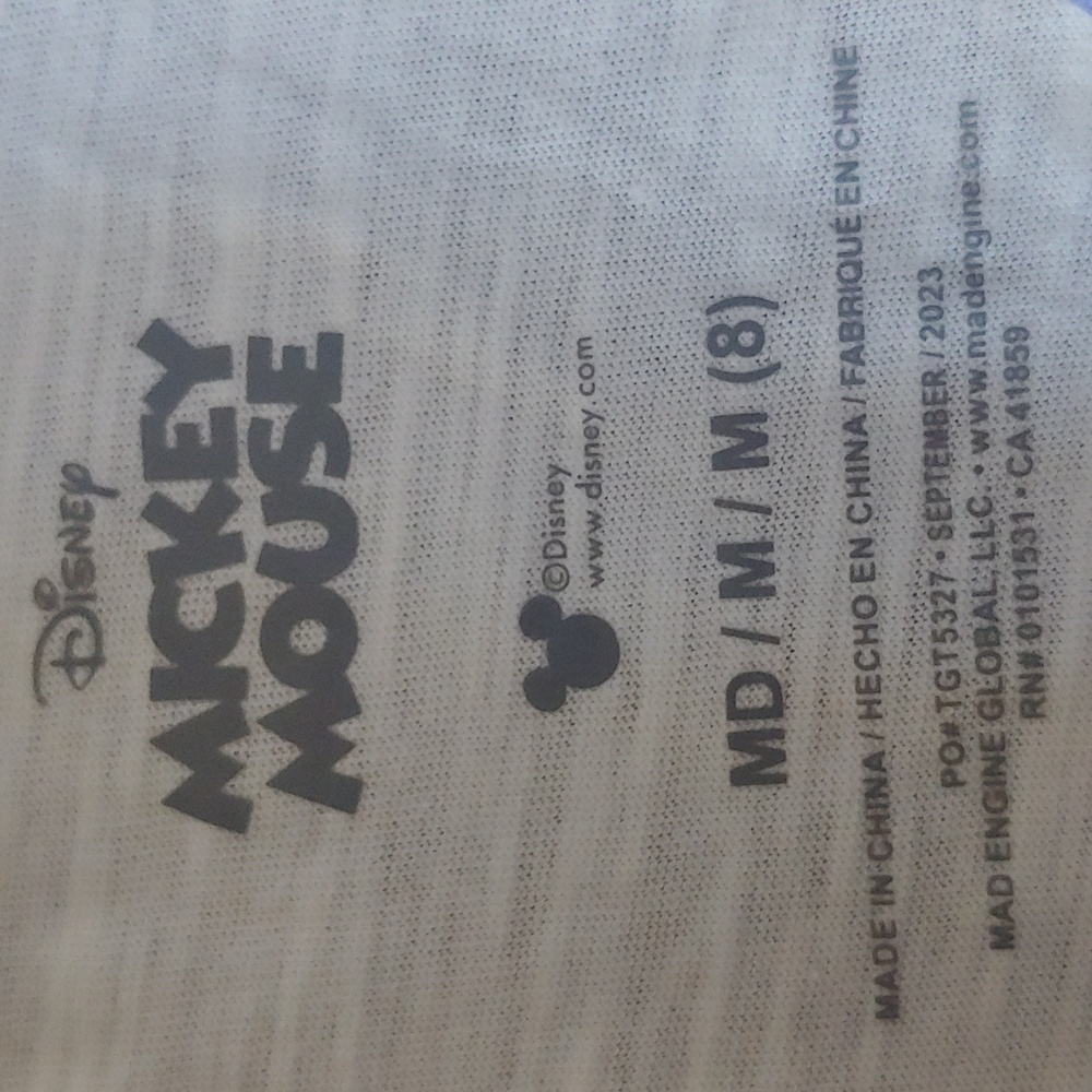NWT Disney Mickey Mouse Girls Graphic T-Shirt Size M (8) - Picture 5 of 7